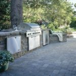 built in outdoor grill and oven